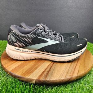 Brooks Ghost 14 Shoes Womens 8.5 Black Peach Athletic Lace Up Running Sneakers